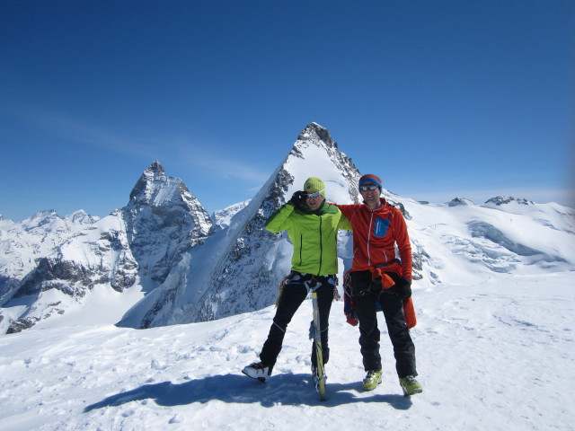Rudolf und ich auf der Tete de Valpelline, 3.799 m (20. März)