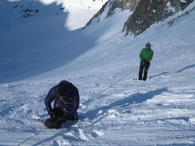 Wolfgang und Herbert am Glacier de Pièce (21. März)