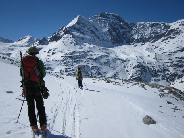 Herbert und Anabel zwischen Glacier du Brenay und Tsè des Violettes (22. März)