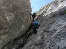 Tristans Kirchbogen-Klettersteig: Christian und Verena im Herrgotts Winkel