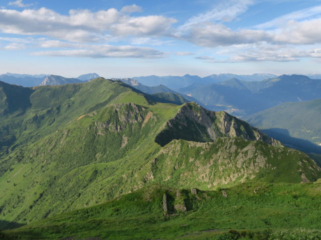 vom Monte Scarniz Richtung Süden (17. Juli)
