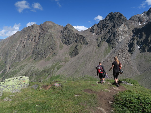 Christoph und Miriam zwischen Egesensee und Dresdner Hütte (13. Aug.)