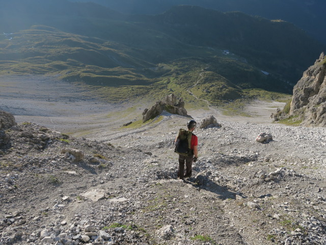 Eric am Weg 113 zwischen Alpenklubscharte und Adolf-Pichler-Hütte (24. Sept.)