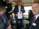 Robert, Karl, Sandra und ich im 'Reblaus-Express'