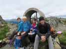 Sonja, Werner, Larissa und Frank in der Porzescharte, 2.363 m