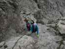 Ferrata Corrado d'Ambros: Helmut, Werner, Frank und Sonja im Einstieg