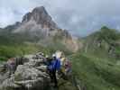Ferrata Corrado d'Ambros: Irmgard und Larissa im Ausstieg