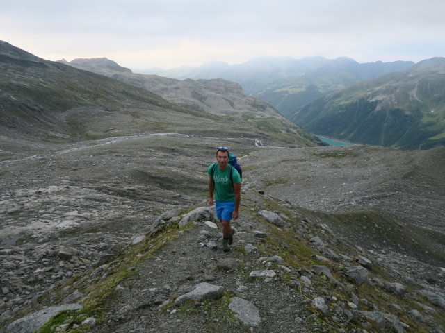 Stefan zwischen Neveser Höhenweg und Möselerscharte (5. Aug.)