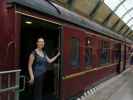 Sabine in der King's Cross Station in den Universal Studios Florida (8. Nov.)