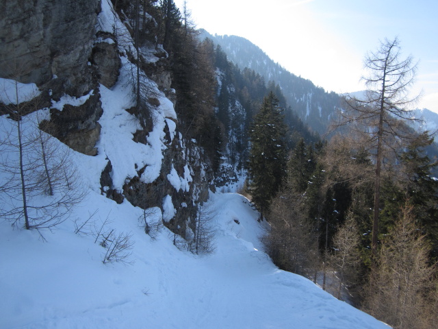 ehemalige Talabfahrt Seiser Alm - St. Ulrich (25. März)