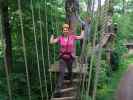 Kletterwald Buchenberg: Sabine, Kerstin, Katja Lin und Karin im Parcours 'Blaumeise'