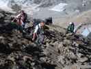 Gaby, Werner, Johanna und Sonja am Weg 33 zwischen Gipfelwelt 3000 und Kitzsteinhorn (21. Sep.)