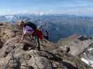 Gaby, Werner, Johanna und Sonja am Weg 33 zwischen Gipfelwelt 3000 und Kitzsteinhorn (21. Sep.)