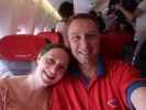 Sabine und ich im OS81 am Flughafen Wien-Schwechat (18. Mai)