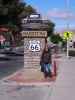Sabine auf der Route 66 in Barstow (19. Mai)