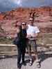 Sabine und ich bei den Calico Hills im Red Rock Canyon National Conservation Area (21. Mai)