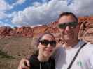 Sabine und ich bei den Calico Hills im Red Rock Canyon National Conservation Area (21. Mai)