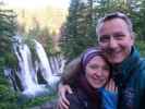 Sabine und ich bei den Burney Falls (25. Mai)