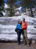 Sabine und ich in der Devastated Area im Lassen Volcanic National Park (25. Mai)