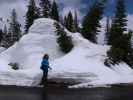 Sabine in Sulphur Works im Lassen Volcanic National Park (25. Mai)