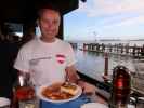 Ich im Lucas Wharf Restaurant in Bodega Bay (26. Mai)