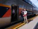 Sabine und ich in der Sacramento Valley Station (29. Mai)
