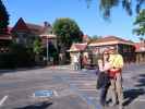 Sabine und ich beim Winchester Mystery House in San Jose (1. Juni)