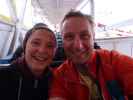 Sabine und ich im Giant Dipper im Santa Cruz Beach Boardwalk (1. Juni)