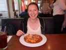 Sabine im Stagnaro Brothers Seafood Restaurant in Santa Cruz (1. Juni)
