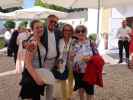 Sabine, Papa, Mama und Oma im Schlosspark Halbturn