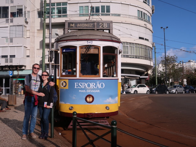 Ich und Sabine am Campo Ourique in Lisboa (23. Nov.)