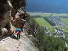 Jubiläums-Klettersteig: Sabine auf der Rampe