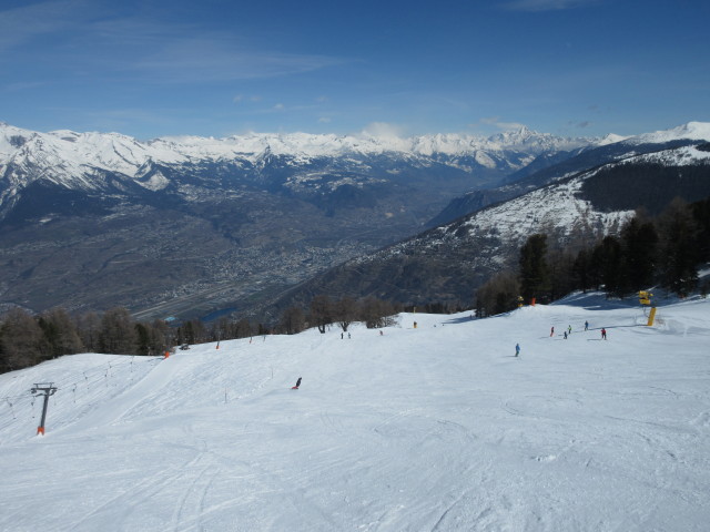 Markus auf der Piste 'L'Alpage' (22. M&auml;rz)
