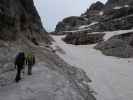 Ronald und Aaron zwischen Rifugio Tuckett und Vedretta di Brenta inferiore (18. Juli)