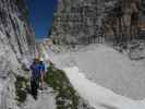 Martin und Armin zwischen Bocca di Brenta und Rifugio Pedrotti (19. Juli)
