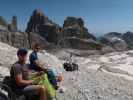 Aaron, Martin und Armin zwischen Rifugio Pedrotti und Cima Polsa (19. Juli)