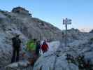 Ronald, Aaron, Martin und Armin beim Rifugio XII Apostoli (20. Juli)