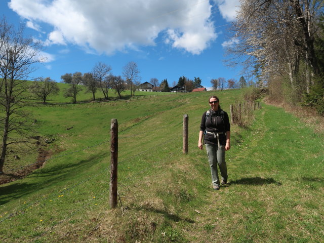 Sabine zwischen Rams und Hermannshöhle