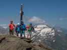 Ich, Sarah, Georg und Christian am Schareck, 3.123 m (3. Juli)