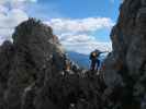 Birgit zwischen Creta di Pricot und Sella della Pridola