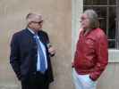 Franz und Papa im Burghof Rosenburg