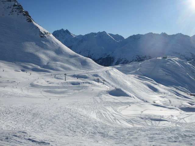 von der Bergstation der Valfagehrbahn Richtung S&uuml;dosten (13. J&auml;n.)