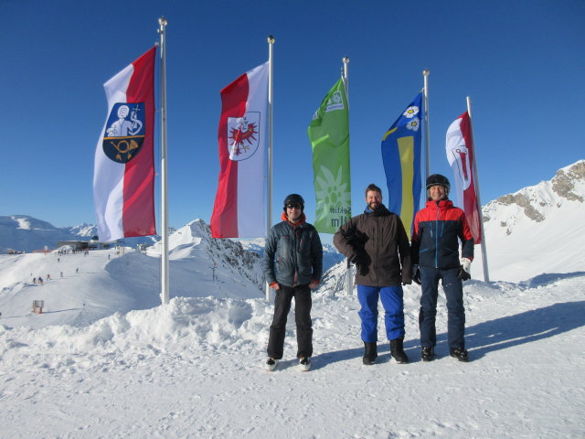 Ronald, Markus und ich bei der Ulmer H&uuml;tte, 2.279 m (13. J&auml;n.)