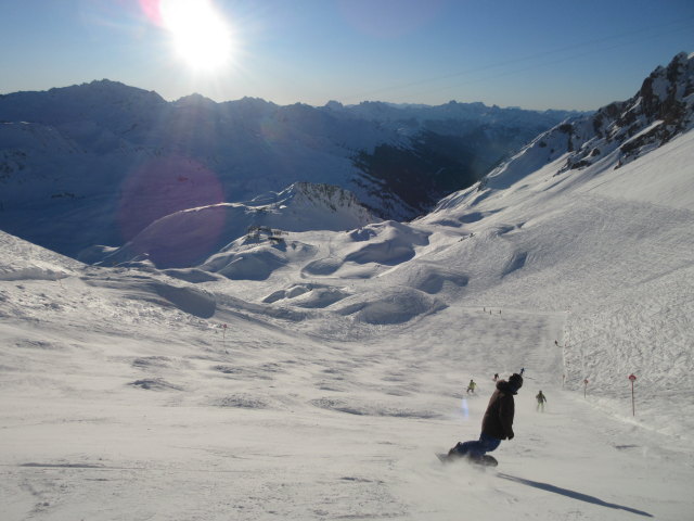 Markus auf der Valfagehrjochpiste (13. J&auml;n.)