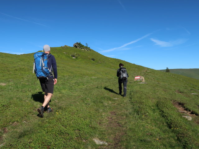 Frank und Carmen zwischen B&uuml;rgerhalt und Frauenkogel (15. Juni)
