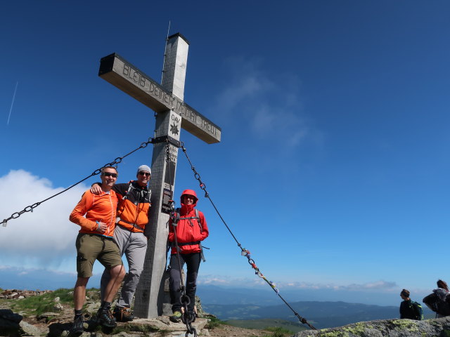 Ich, Frank und Carmen am Gro&szlig;en Speikkogel, 2.140 m (15. Juni)