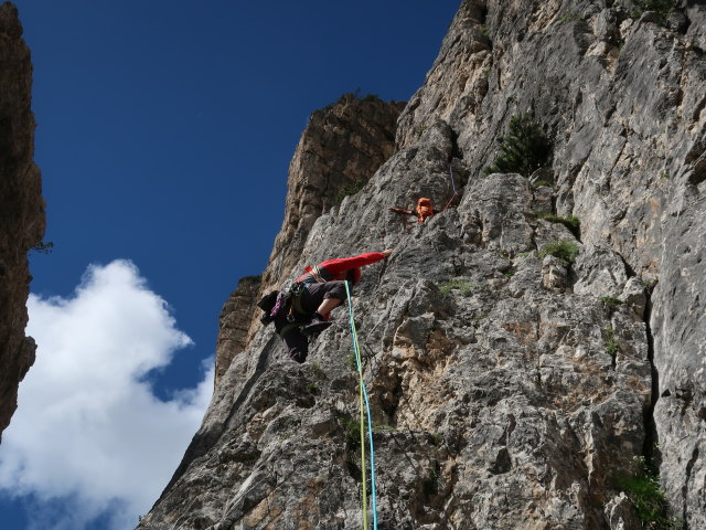 Via Mazzorana-Adler: Josef in der 1. Seill&auml;nge