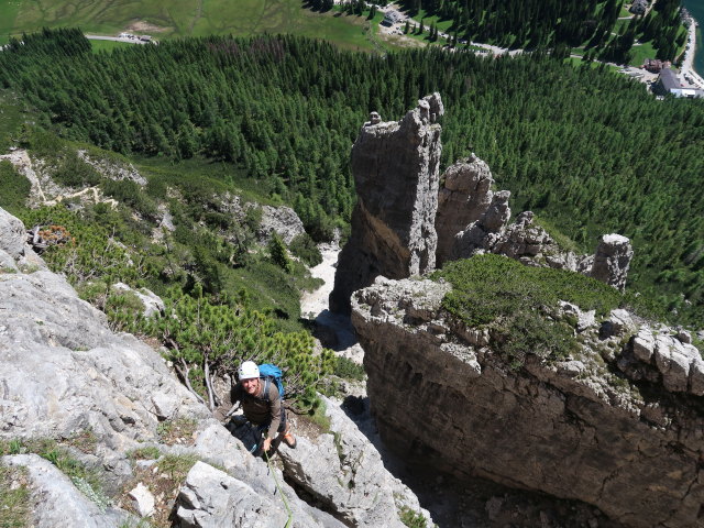 Via Mazzorana-Adler: Frank in der 4. Seill&auml;nge