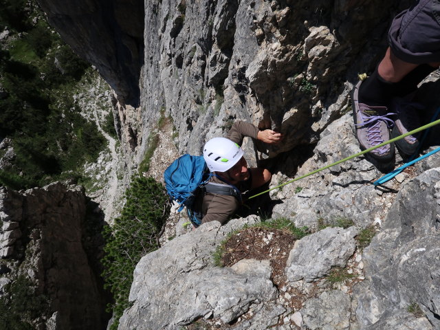 Via Mazzorana-Adler: Frank in der 4. Seill&auml;nge
