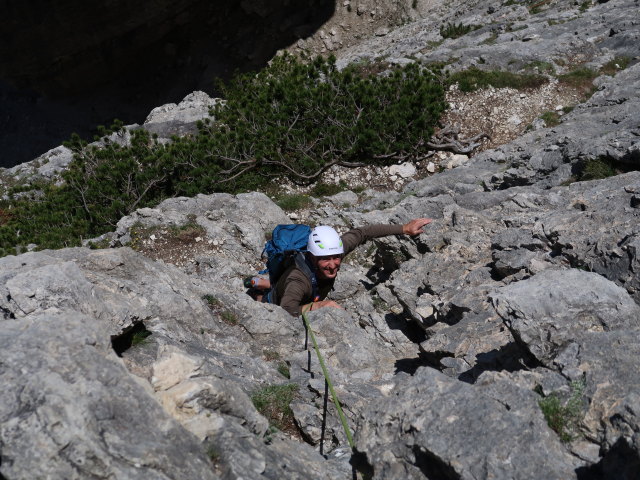Via Mazzorana-Adler: Frank in der 5. Seill&auml;nge